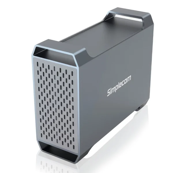 Simplecom SE482 SuperSpeed USB Dual Bay 3.5' SATA Hard Drive RAID Enclosure USB-C RAID 0/1