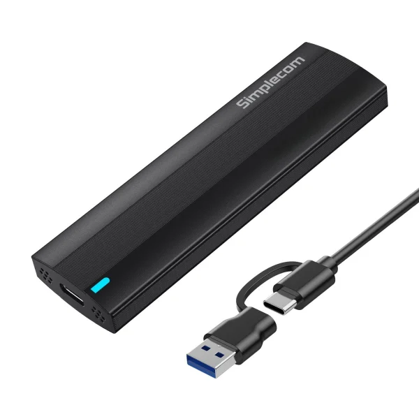Simplecom SE517 NVMe / SATA Dual Protocol M.2 SSD Tool-Free USB-C Enclosure USB 3.2 Gen 2