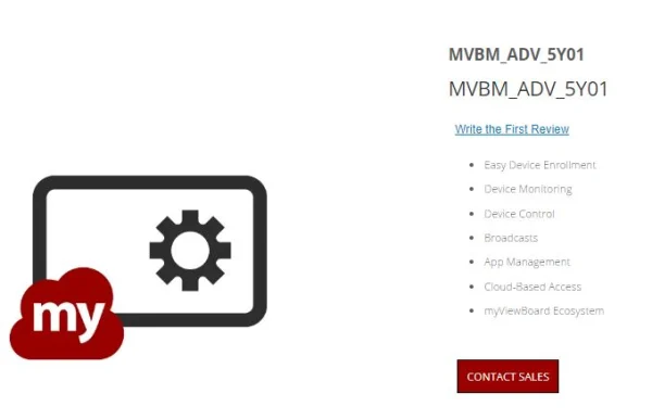 ViewSonic MVBM_ADV_5Y01myViewBoard Manager Advanced subscription – Subscription Licence 5 ViewSonic MVBM_ADV_5Y01 myViewBoard Manager Advanced subscription