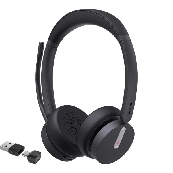 Yealink BH70-D-UC-C/ABH70 Bluetooth Wireless Stereo Headset UC, BT51 C Dongle with A Adapter Yealink BH70-D-UC-C/A BH70 Bluetooth Wireless Stereo Headset UC, BT51 C Dongle with A Adapter