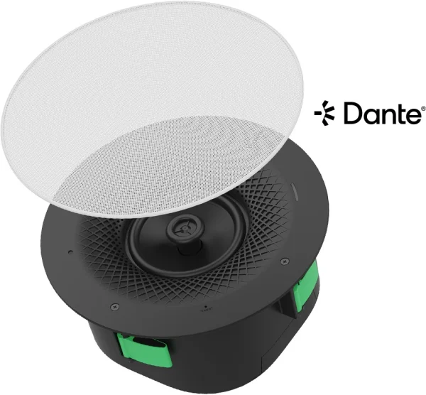 Yealink CS10-D Dante ceiling speaker, 6.5in coaxial driver, DSP, PoE, Dante audio networking