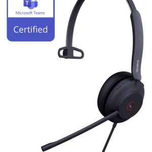 Yealink TEAMS-UH37-MUH37 Microsoft Teams Certified USB Wired Headset, Mono, USB-A 2.0, 35mm Yealink TEAMS-UH37-M UH37 Microsoft Teams Certified USB Wired Headset, Mono, USB-A 2.0