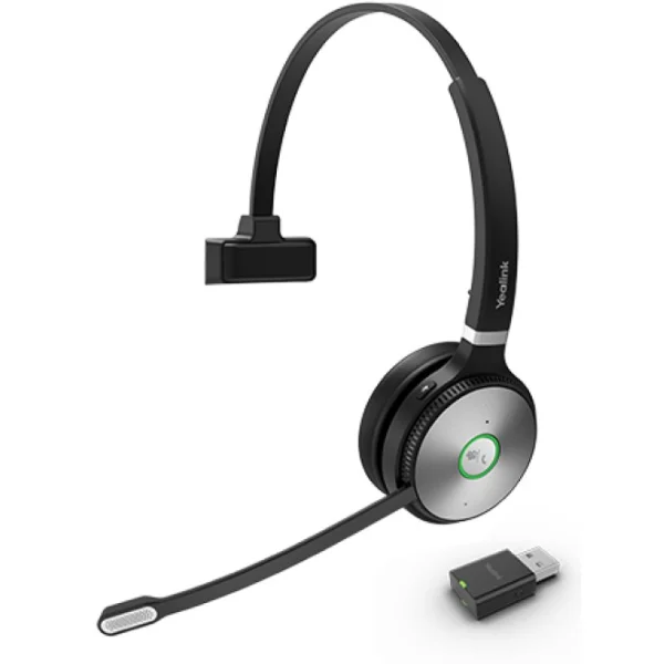 Yealink TEAMS-WH62-M-PWH62 Portable Mono DECT Wireless Headset, WDD60 DECT Dongle,USB Charging Yealink TEAMS-WH62-M-P WH62 Portable Mono DECT Wireless Headset