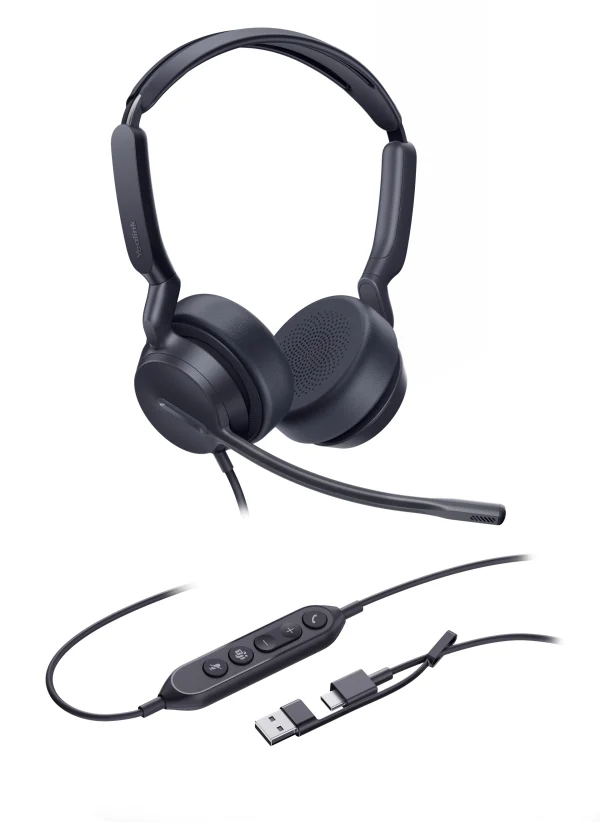 Yealink UH42-D-MS-C/A UH42 Dual Teams USB-C/A Microsoft Certified Teams USB Wired Headset