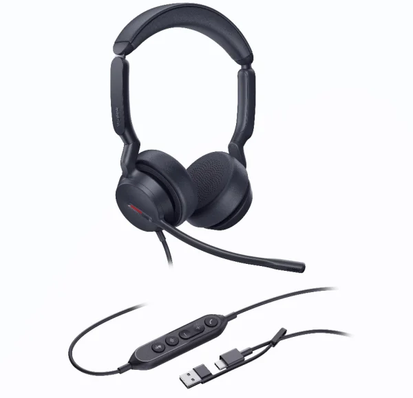 Yealink UH44-D-UC-C/A UH44 Dual UC USB-C/A Unified Communications USB Wired Headset Dual Yealink UH44-D-UC-C/A UH44 Dual UC USB-C/A Unified Communications USB Wired Headset Dual