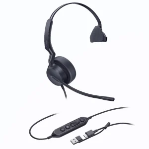 Yealink UH44-M-MS-C/A UH44 Mono Teams USB-C/A Microsoft Certified USB Wired Headset Yealink UH44-M-MS-C/A UH44 Mono Teams USB-C/A Microsoft Certified USB Wired Headset