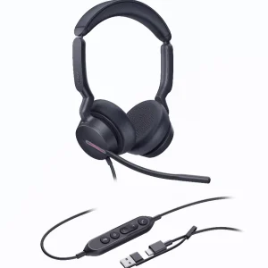 Yealink UH46-D-UC-C/A UH46 Dual UC USB-C/A Unified Communications USB Wired Headset Yealink UH46-D-UC-C/A UH46 Dual UC USB-C/A Unified Communications USB Wired Headset