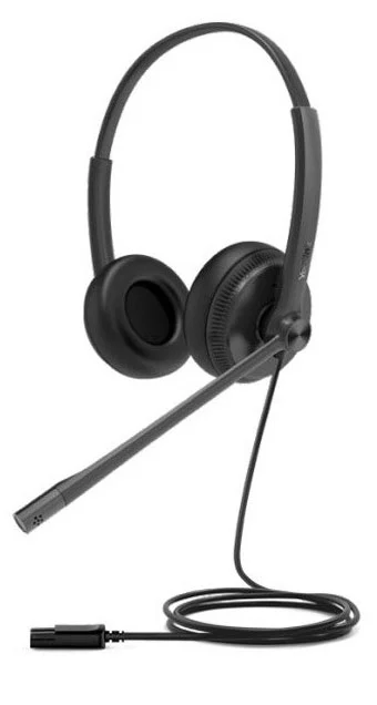 Yealink YHD342 Wideband QD Dual Headset with Soft Leather Ear Cushion, All Day Wearing Comfort, Yealink YHD342 Wideband QD Dual Headset with Soft Leather Ear Cushion