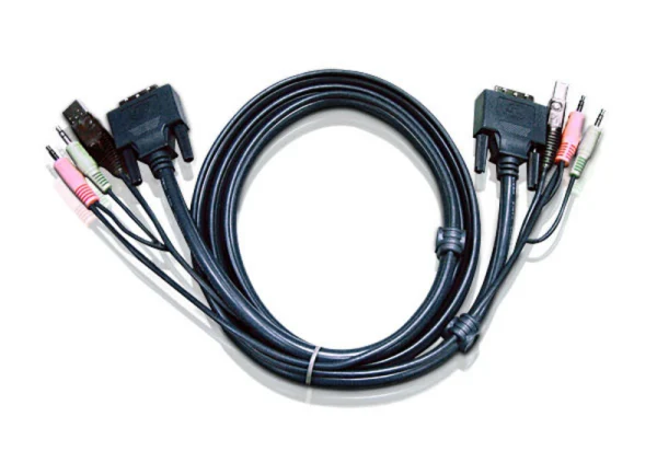 Aten 2L-7D03UKVM Cable 3m with DVI-D (Single Link) USB & Audio to DVI-D (Single Link), USB & Aten 2L-7D03U KVM Cable 3m with DVI-D (Single Link) USB & Audio to DVI-D (Single Link)