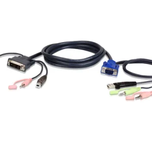 Aten 2L-7DX3UKVM Cable 3m with VGA, USB & Audio to DVI-I (Single Link), USB & Audio Aten 2L-7DX3U KVM Cable 3m with VGA, USB & Audio to DVI-I (Single Link), USB & Audio
