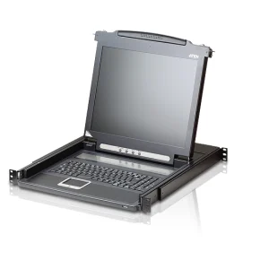 Aten CL1000N-ATA-AU Rackmount Single Rail LCD Console VGA PS/2-USB w/ 19' LCD Display