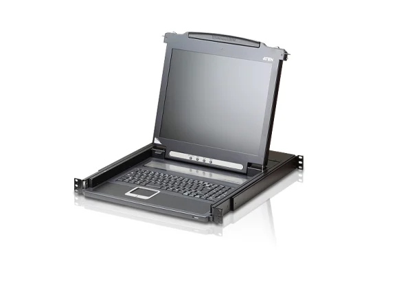 Aten CL1000N-ATA-AURackmount Single Rail LCD Console VGA PS/2-USB w/ 19′ LCD Display, 1x Aten CL1000N-ATA-AU Rackmount Single Rail LCD Console VGA PS/2-USB w/ 19' LCD Display
