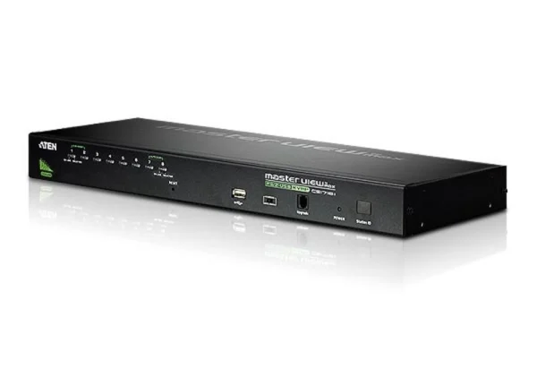 Aten CS1708A-AT-U Rackmount KVM Switch 8 Port VGA PS/2-USB, 2x Custom KVM Cables Included