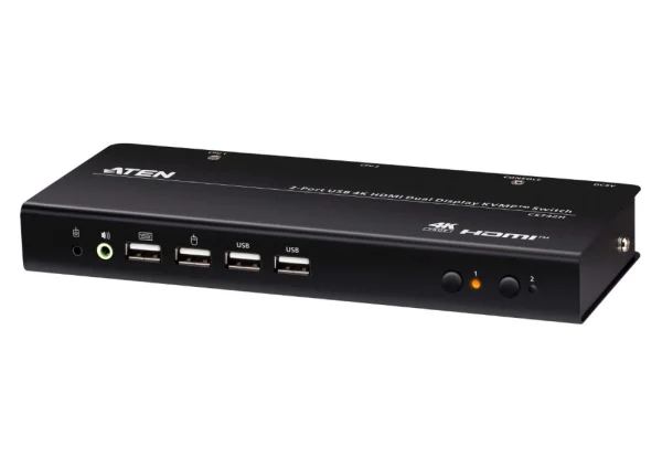 Aten CS742H-AT-U Desktop 2-Port USB 4K HDMI Dual-Display KVMP™ Switch