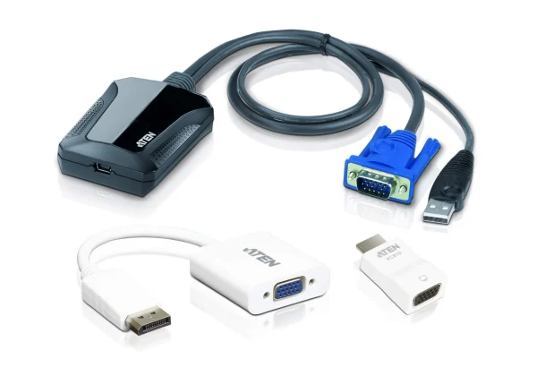 Aten CV211CP-ATLaptop USB KVM Console Crash Cart Adapter IT Kit Aten CV211CP-AT Laptop USB KVM Console Crash Cart Adapter IT Kit