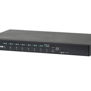 Aten PE6208AV-ATB-G16A 8-Outlet 1U Metered & Switched eco PDU, Detachable front panel fits 19′ Aten PE6208AV-ATB-G 16A 8-Outlet 1U Metered & Switched eco PDU