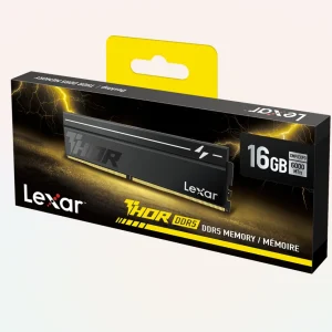 Lexar LD5U16G60C400V-RGS DDR5 Udimm 16GB 6000 Mt/s 1.4V CL40 Thor G2 OC Heatsink Black Intel Lexar LD5U16G60C400V-RGS DDR5 Udimm 16GB 6000 Mt/s 1.4V CL40 Thor G2 OC Heatsink Black Intel