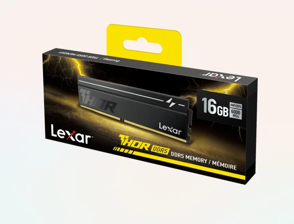 Lexar LD5U16G60C400V-RGS DDR5 Udimm 16GB 6000 Mt/s 1.4V CL40 Thor G2 OC Heatsink Black Intel Lexar LD5U16G60C400V-RGS DDR5 Udimm 16GB 6000 Mt/s 1.4V CL40 Thor G2 OC Heatsink Black Intel
