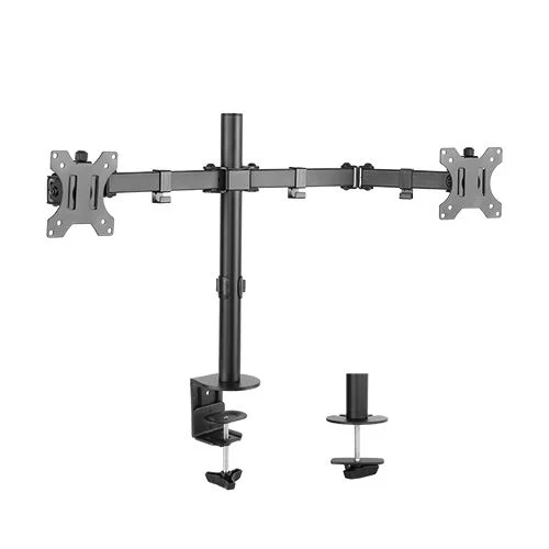 Brateck LDT12-C024N Dual Screens Economical Double Joint Articulating Steel Monitor Arm Fit