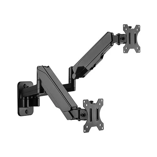 Brateck LDA30-114 Dual Monitor Wall Mounted Gas Spring Monitor Arm 17'-32',Weight Capacity