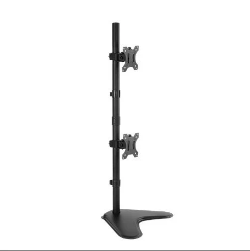 Brateck LDT12-T02V Dual Free Standing Screens Economical Double Joint Articulating Steel