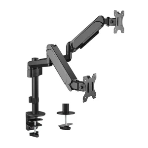 Brateck LDT48-C024 Dual Monitors Pole-Mounted Gas Spring Monitor Arm Fit Most 17'-32' Monitors