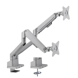 Brateck LDT62-C024-SL Dual Monitor Thin Gas Spring Monitor Arm Fit Most 17'-32' Monitors