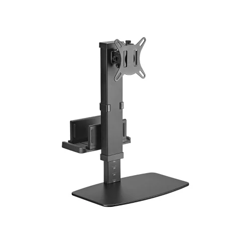 Brateck LDT67-T01MP-B Vertical Lift Monitor Stand With Thin Client CPU Mount Fit Most 17'-32'