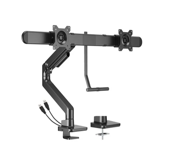 Brateck LDT81-C022UC-B Noteworthy Gas Spring Dual Monitor Air Brateck LDT81-C022UC-B Noteworthy Gas Spring Dual Monitor Air