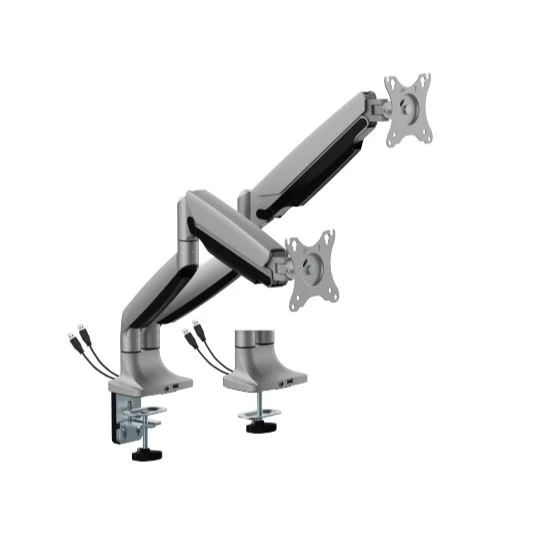 Brateck LDT82-C024UC-SV LDT82-C024UC Dual Screen Heavy-Duty Gas Spring Monitory Arm