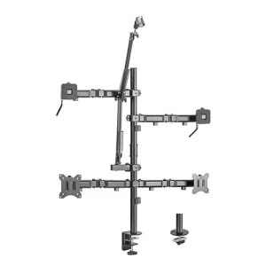 Brateck MDS10-2Dual-Monitor All-in-One Studio Setup Desktop Mount Fit17′-32′ Weight Capacity Brateck MDS10-2 Dual-Monitor All-in-One Studio Setup Desktop Mount Fit17'-32' Weight Capacity