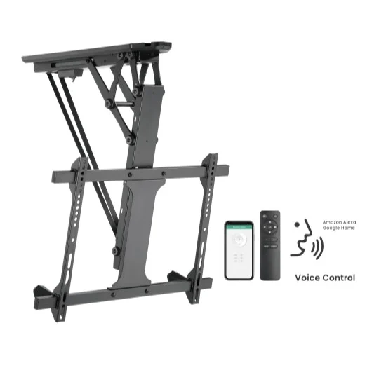 Brateck PLB-M0546AI Smart Flip Down TV Ceiling Mount Powered by TUYA Support most 32′ ~ 70′ Brateck PLB-M0546AI Smart Flip Down TV Ceiling Mount Powered by TUYA Support most 32' ~ 70'