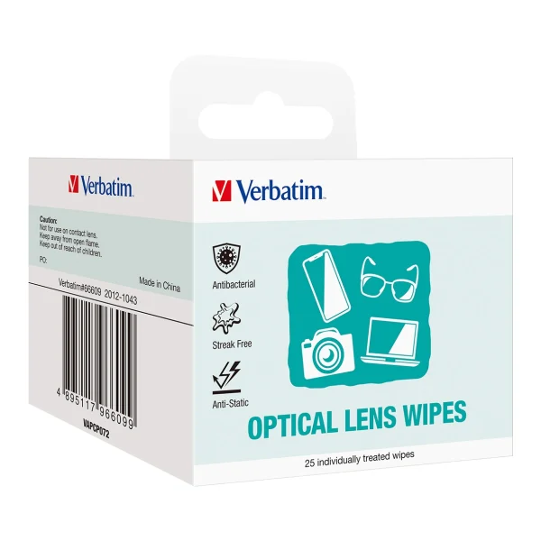 Verbatim Screens, Monitor, Glasses, Window Cleaning Wipes – 25pcs Verbatim Screens, Monitor, Glasses, Window Cleaning Wipes - 25pcs