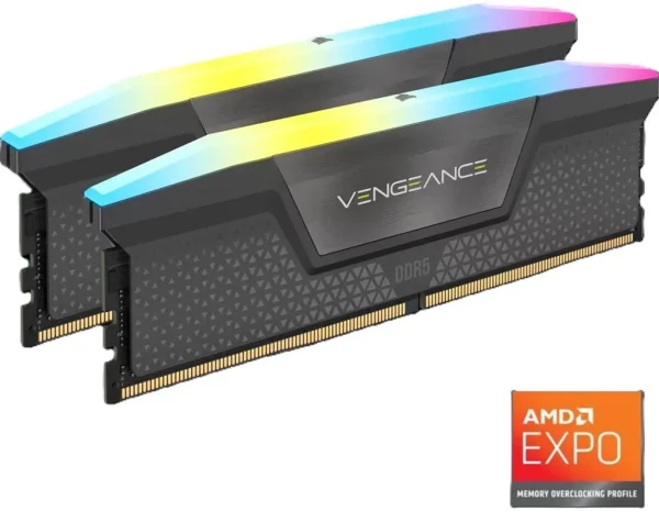 Corsair CMH16GX5M2B5200Z40 Vengeance RGB DDR5 16GB (2 x 8GB) DDR5 5200 CL40-40-40-77 1.25V