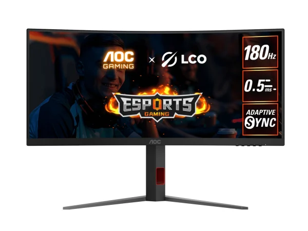 AOC CU34G4 34′ WQHD Curved Monitor – 3440×1440@180Hz, 0.5ms MPRT, 1500R VA, 120% sRGB, DP 1.4 AOC CU34G4 34' WQHD Curved Monitor – 3440×1440@180Hz, 0.5ms MPRT, 1500R VA, 120% sRGB, DP 1.4