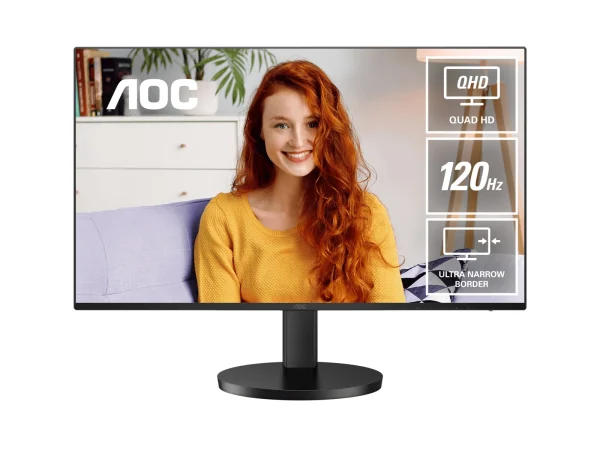 AOC 27′ IPS Q27B3CF3: 2560×1440 @ 120Hz, 1ms MPRT, 350 nits, sRGB 116%, USB-C (65W), HDMI 2.0 AOC 27' IPS Q27B3CF3: 2560×1440 @ 120Hz, 1ms MPRT, 350 nits, sRGB 116%, USB-C (65W), HDMI 2.0