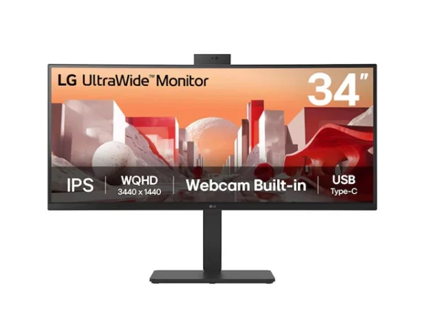 LG 34BA85QE-B 34' UltraWide QHD Curved IPS 60Hz Monitor, 3440x1440, sRGB 99%, HDR10