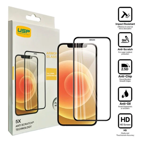 USP Apple iPhone 16 / iPhone 15 Pro / iPhone 15 (6.1′) Armor Glass Full Cover Screen Protector USP Apple iPhone 16 / iPhone 15 Pro / iPhone 15 (6.1') Armor Glass Full Cover Screen Protector