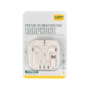 USP Earphones Type-C with Controller Compatible With All Samsung and iPhone 17/16/15 Series USP Earphones Type-C with Controller Compatible With All Samsung and iPhone 17/16/15 Series
