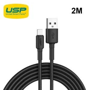 USP BoostUp Lightning to USB-A Cable (2M) Black – Quick Charge & Connect, 2.4A Rapid Charge USP BoostUp Lightning to USB-A Cable (2M) Black - Quick Charge & Connect, 2.4A Rapid Charge