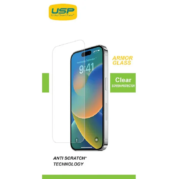 USP Apple iPhone 18 Pro / iPhone 17 Pro / iPhone 17 / iPhone 16 Pro (6.3′) Armor Glass Screen USP Apple iPhone 18 Pro / iPhone 17 Pro / iPhone 17 / iPhone 16 Pro (6.3') Armor Glass Screen