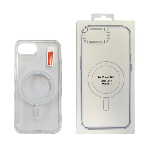 USP Apple iPhone 17e / iPhone 16e (6.1′) Clear Case with MagSafe – Built-in magnets USP Apple iPhone 17e / iPhone 16e (6.1') Clear Case with MagSafe - Built-in magnets