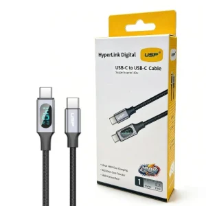USP Braided HyperLink USB-C to USB-C (1M) Digital Display Cable – Black, Charge & Connect USP Braided HyperLink USB-C to USB-C (1M) Digital Display Cable - Black