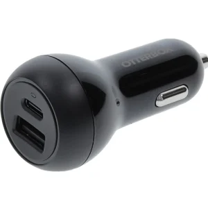 OtterBox 32W Dual Port (USB-C PD 20W + USB-A 12W) Standard Fast Car Charger – Black (77-98235) OtterBox 32W Dual Port (USB-C PD 20W + USB-A 12W) Standard Fast Car Charger