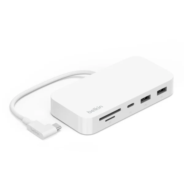 Belkin Connect USB-C 6-in-1 Multiport Hub with Mount - White (INC011btWH), 10Gbps, 2x USB-A
