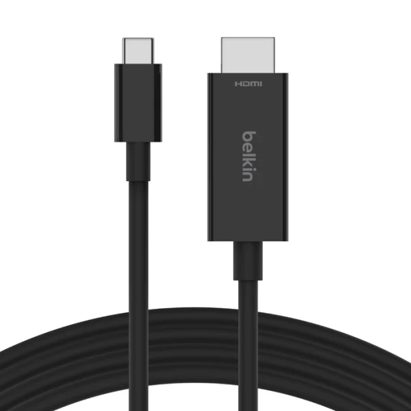 Belkin Connect USB-C to HDMI Cable (2M) – Black (AVC012bt2MBK), 8K at 60Hz and 4K at 120Khz Belkin Connect USB-C to HDMI Cable (2M) - Black (AVC012bt2MBK), 8K at 60Hz and 4K at 120Khz