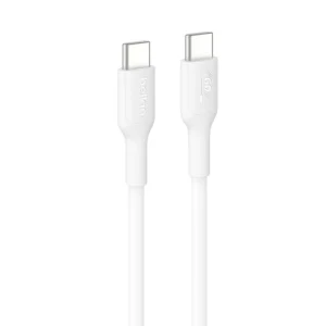 Belkin BoostCharge USB-C to USB-C Cable (1M) – White (CAB023fq1MWH), 3A/60W, 480Mbps, 300K+ Belkin BoostCharge USB-C to USB-C Cable (1M) - White (CAB023fq1MWH), 3A/60W, 480Mbps