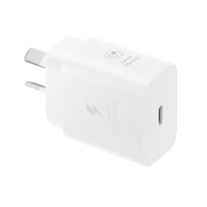 Samsung 25W GaN USB-C Fast Wall Charger – White(EP-T2510NWEGAU), 1x USB-C, Supports up to 25W Samsung 25W GaN USB-C Fast Wall Charger - White(EP-T2510NWEGAU), 1x USB-C, Supports up to 25W
