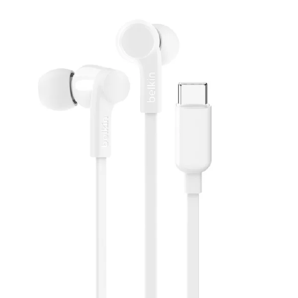 Belkin G3H0002fqWHV2SoundForm USB-C Wired Earbuds With Adjustable Volume Limiter Belkin G3H0002fqWHV2 SoundForm USB-C Wired Earbuds With Adjustable Volume Limiter