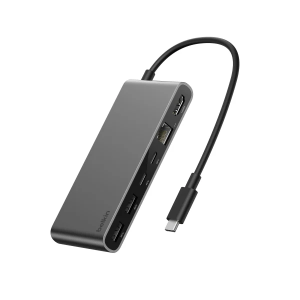 Belkin Connect 8-Port USB-C Hub with 2.5Gb Ethernet – (INC024fqSGY),100W PD,10Gbps,4K@60Hz Belkin Connect 8-Port USB-C Hub with 2.5Gb Ethernet